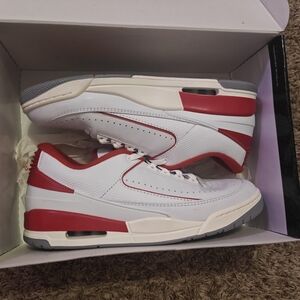 Jordan White and Red Sneakers